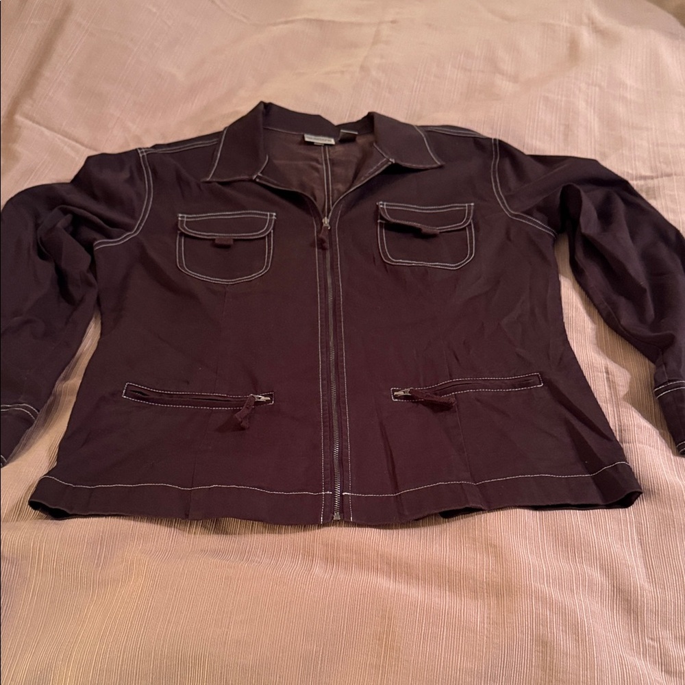 Chico's Chocolate Utility Jacket
